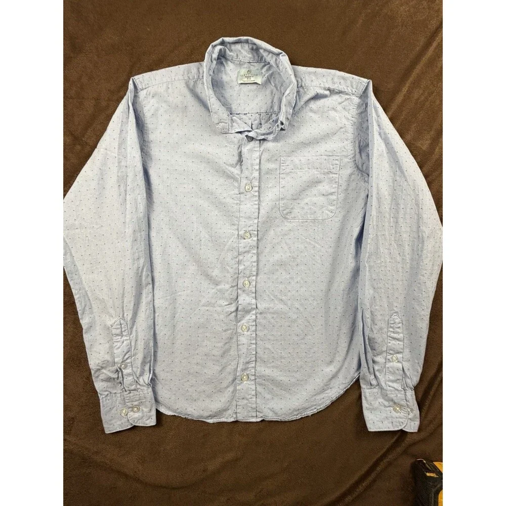 Class/Club Boys Modern Fit Button-Up Shirt Light Blue Polka Dot 18/20